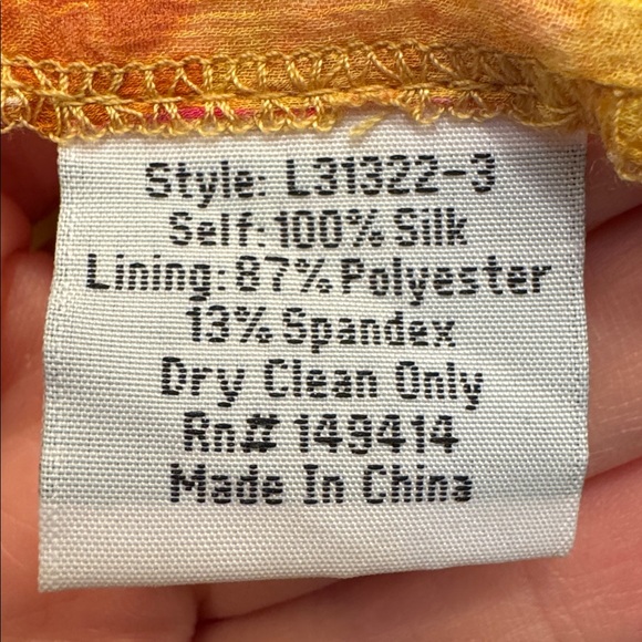 Johnny Was chiffon silk dress - Picture 4 of 4